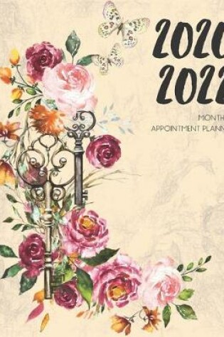 Cover of 2020-2022 Three 3 Year Planner Christian Flowers Monthly Calendar Gratitude Agenda Schedule Organizer