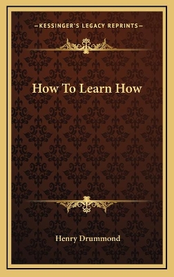 Book cover for How To Learn How