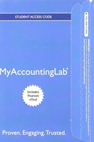 Cover of Mylab Accounting with Pearson Etext -- Access Card -- For Pearson's Federal Taxation 2018 Individuals