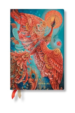 Cover of Firebird (Birds of Happiness) Mini 12-month Horizontal Softcover Flexi Dayplanner 2025 (Elastic Band Closure)