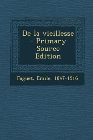 Cover of de La Vieillesse