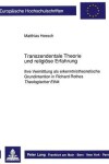 Book cover for Transzendentale Theorie und religioese Erfahrung