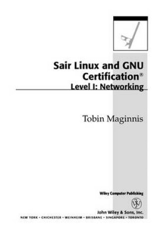 Cover of Sair Linux and GNU Certification Level 1, Networking