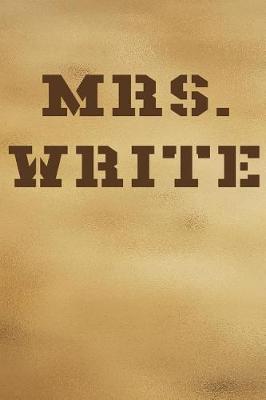 Book cover for Mrs. Write