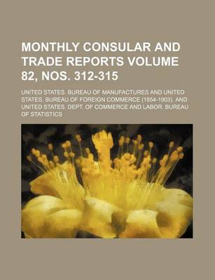 Book cover for Monthly Consular and Trade Reports Volume 82, Nos. 312-315