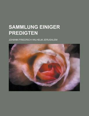 Book cover for Sammlung Einiger Predigten