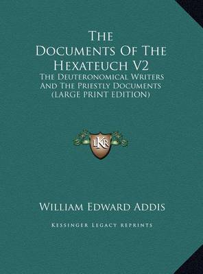 Book cover for The Documents of the Hexateuch V2