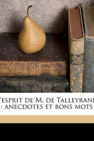 Cover of L'Esprit de M. de Talleyrand