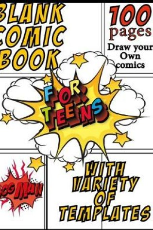 Cover of blank comic book for teens with Variety of Templates Draw your Own comics, dogman