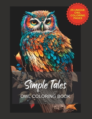 Book cover for Simple Tales Owl coloring book