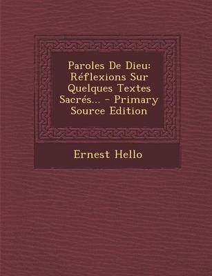 Book cover for Paroles De Dieu
