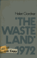 Book cover for Waste Land, 1972