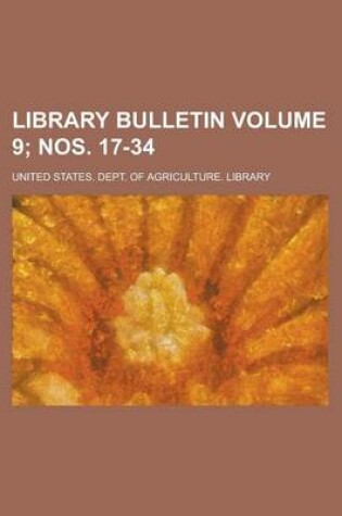 Cover of Library Bulletin Volume 9; Nos. 17-34