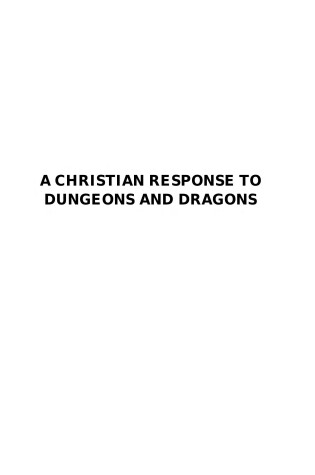 Cover of Christian Response to Dungeons and Dragons