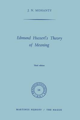Cover of Edmund Husserl's Theory of Meaning