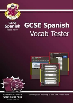 Book cover for GCSE Spanish Interactive Vocab Tester - DVD-ROM and Vocab Book (A*-G course)