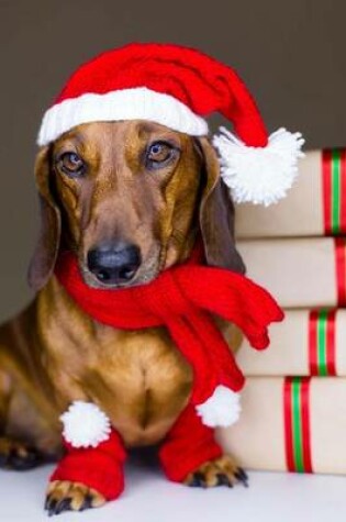 Cover of Dachshund Wearing a Santa Hat Journal