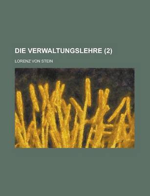 Book cover for Die Verwaltungslehre (2)