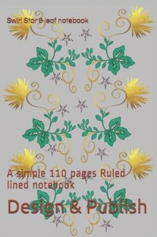 Cover of Swirl Star & leaf notebook