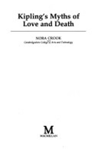 Cover of Kipling's Myths of Love and Death