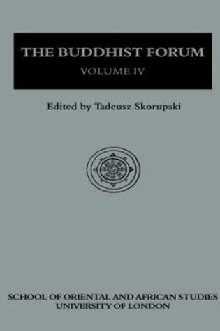 Cover of The Buddhist Forum, Vol. IV