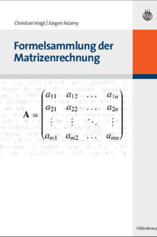 Cover of Formelsammlung Der Matrizenrechnung