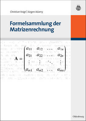 Book cover for Formelsammlung Der Matrizenrechnung