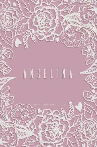 Cover of Angelina. Dusty Pink Dot Grid Journal