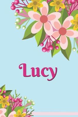 Book cover for Lucy Personalized Blank Lined Journal Notebook