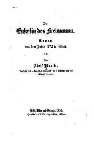 Cover of Die Enkelin des Freimanns, Roman aus dem Jahre 1772 in Wien