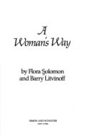 Cover of A Woman's Way