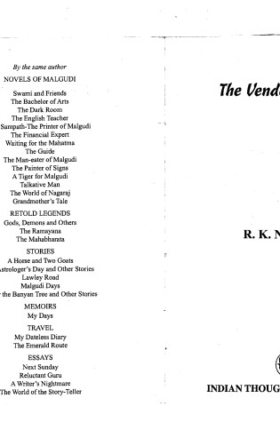 Cover of The Vendor of Sweets