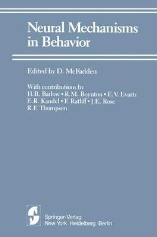 Cover of Neural Mechanisms in Behavior