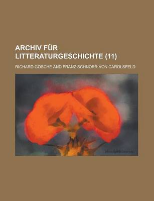 Book cover for Archiv Fur Litteraturgeschichte (11)