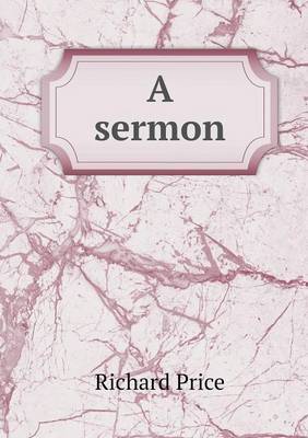 Book cover for A sermon