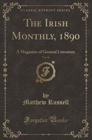 Cover of The Irish Monthly, 1890, Vol. 18