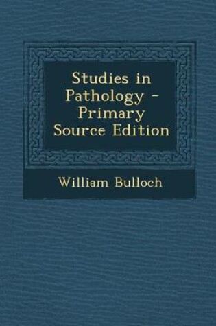 Cover of Studies in Pathology