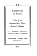 Book cover for Perspectives on Justice