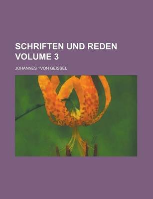 Book cover for Schriften Und Reden Volume 3