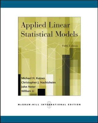 Book cover for Applied Linear Statistical Models (Int'l Ed)