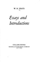 Book cover for Essays and Introductions