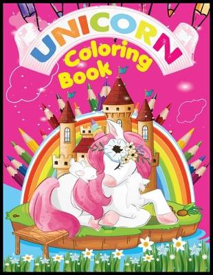 Book cover for Unicorn coloring Book