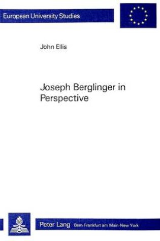 Cover of Joseph Berglinger in Perspective