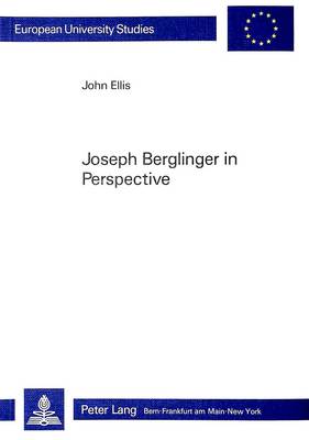 Cover of Joseph Berglinger in Perspective