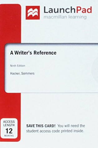 Cover of A Writer's Reference 12 month access card