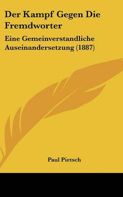 Book cover for Der Kampf Gegen Die Fremdworter