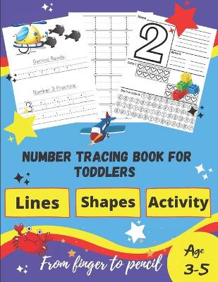 Cover of Number tracing Book For Toddlers Age 3-5