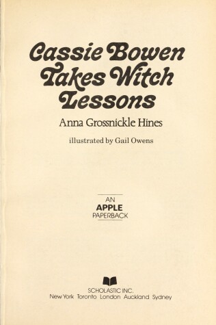 Cover of Cassie Bowen Takes Witch Lessons