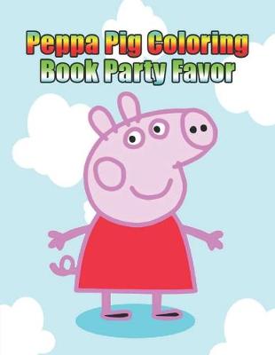 Book cover for peppa pig coloring book favors