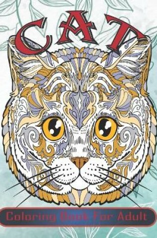 Cover of cat coloring book for adult